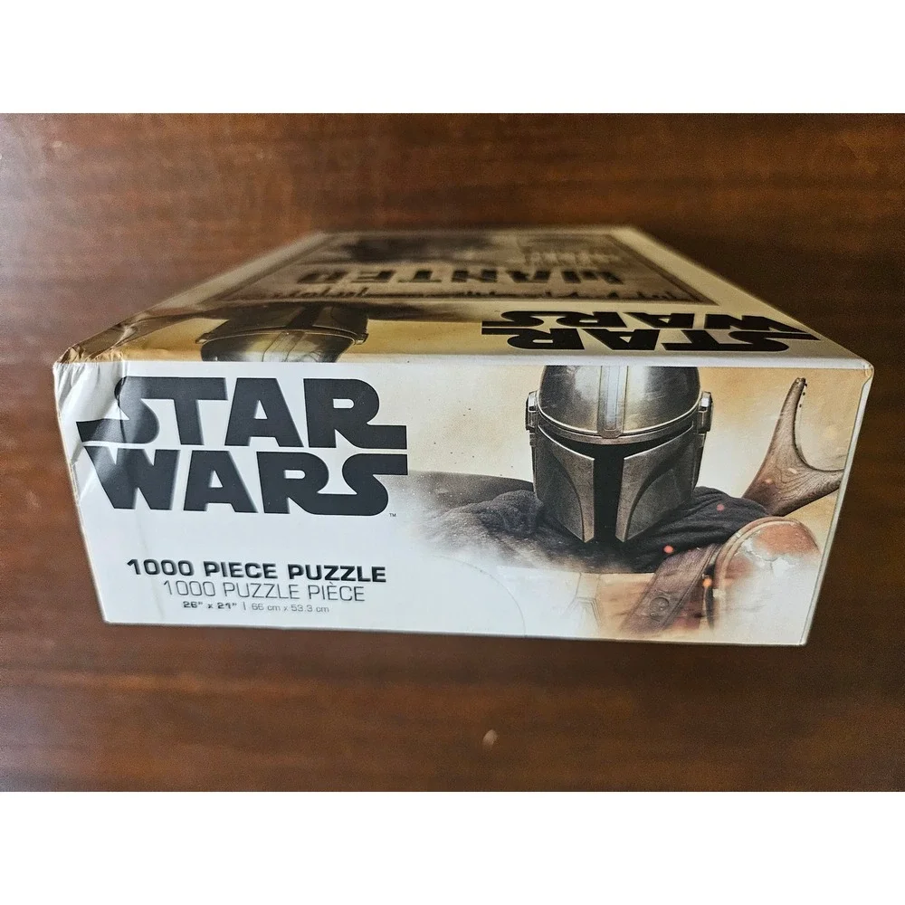 Star Wars Jigsaw Puzzle Kids 1000pc Grey Mandalorian The Child Wanted Poster